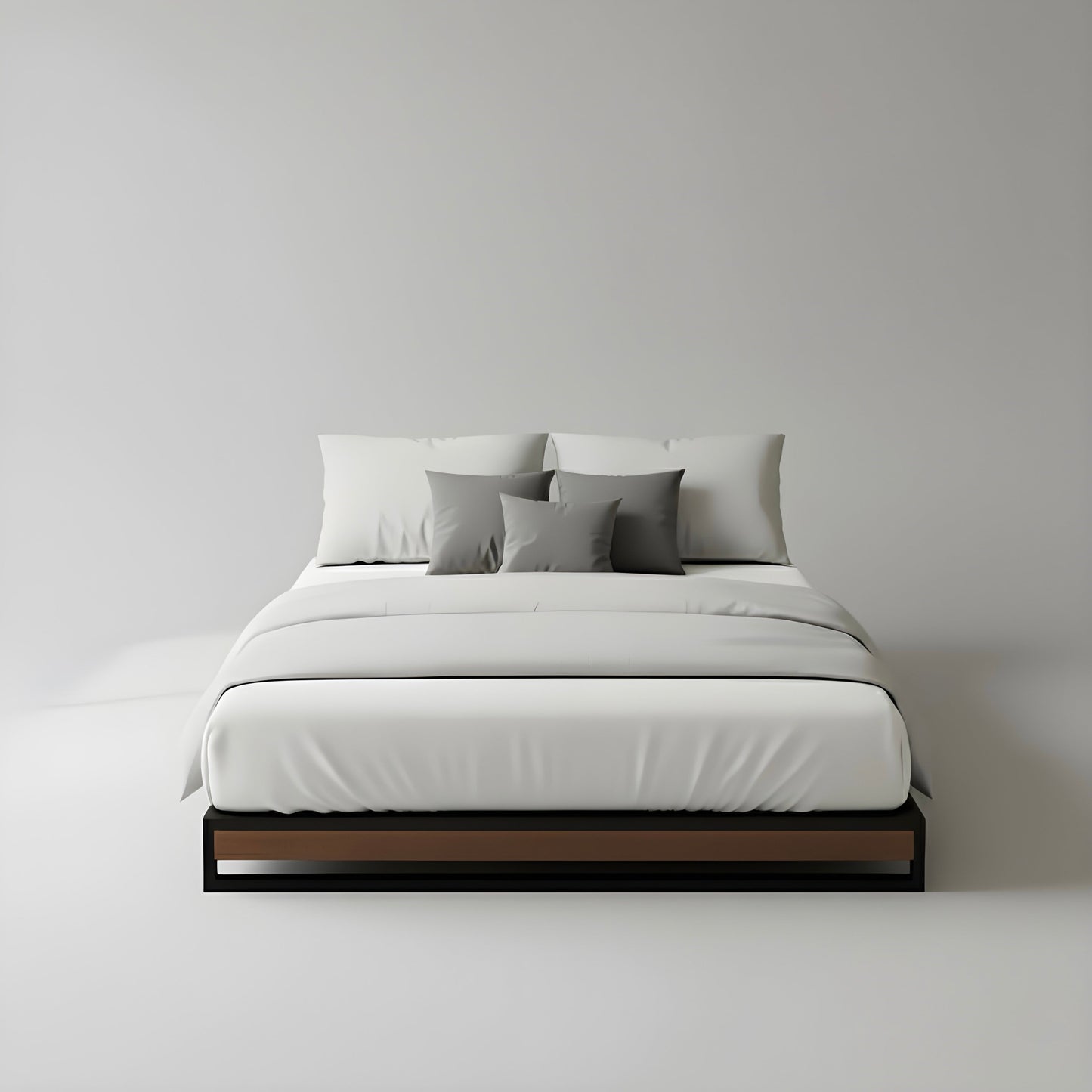 Rome Metal and Wood Platform Bed Frame | سرير Nakhlaa
