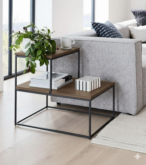 Leuna Multi Level Side Table Nakhlaa
