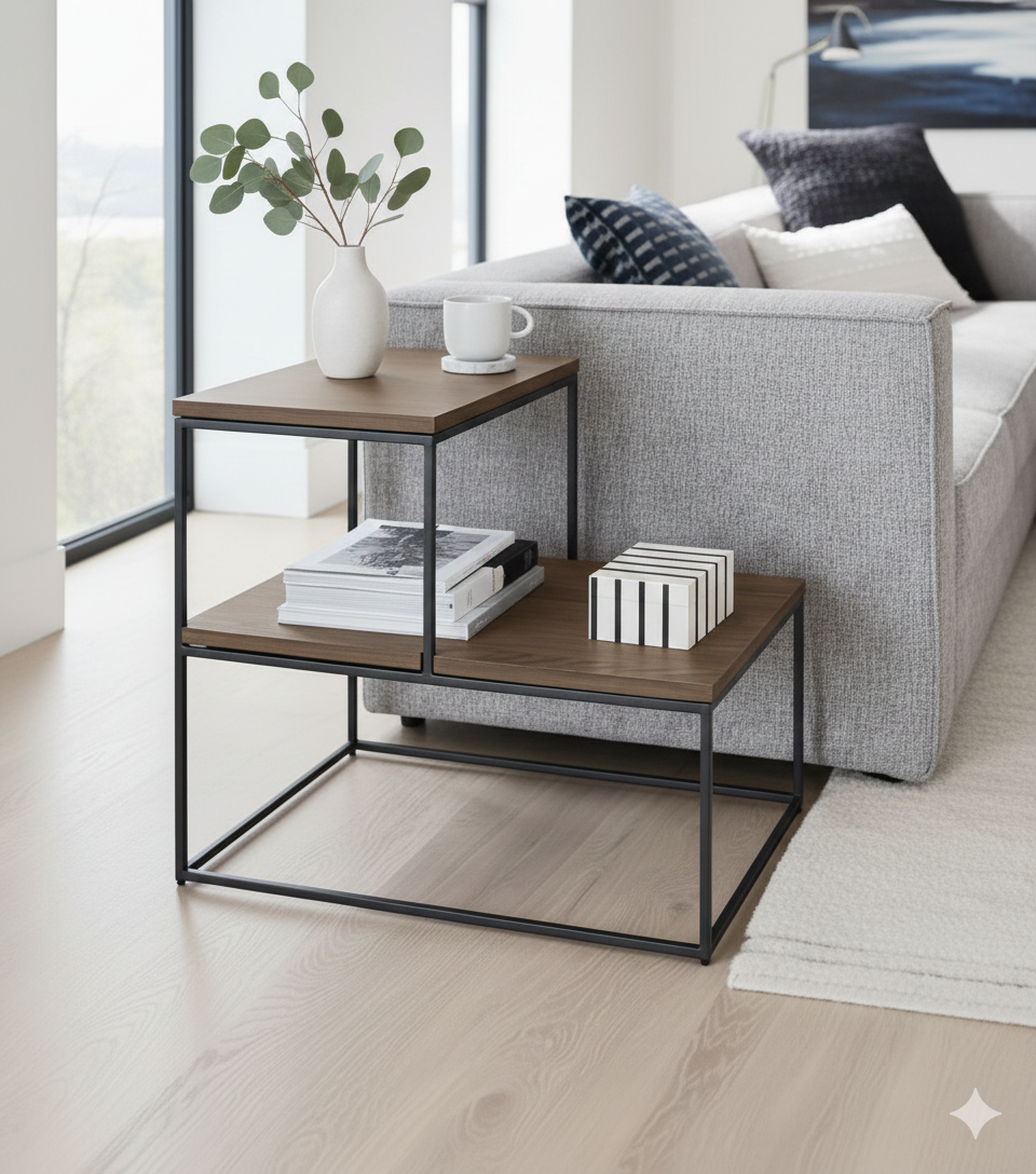 Leuna Multi Level Side Table Nakhlaa
