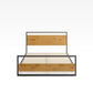 Milan Metal and Wood Platform Bed Frame With Headboard Nakhlaa