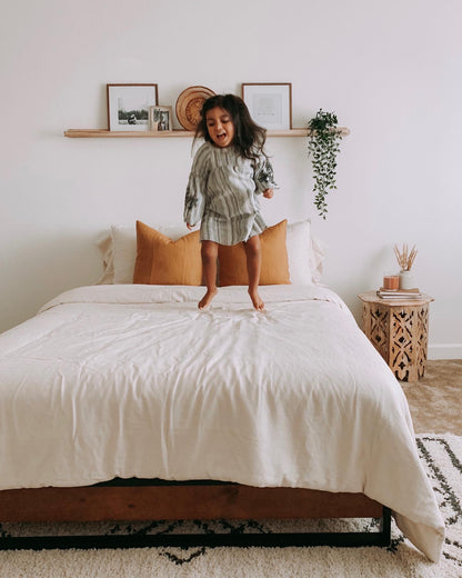 Rome Metal and Wood Platform Bed Frame | سرير Nakhlaa