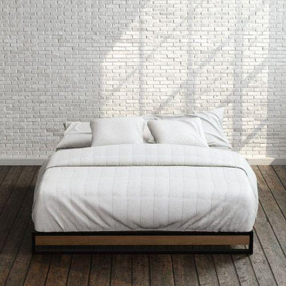 Rome Metal and Wood Platform Bed Frame | سرير Nakhlaa