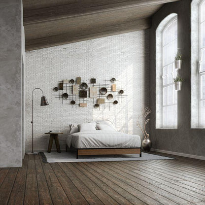 Rome Metal and Wood Platform Bed Frame | سرير Nakhlaa