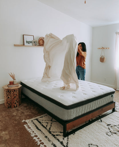 Rome Metal and Wood Platform Bed Frame | سرير Nakhlaa
