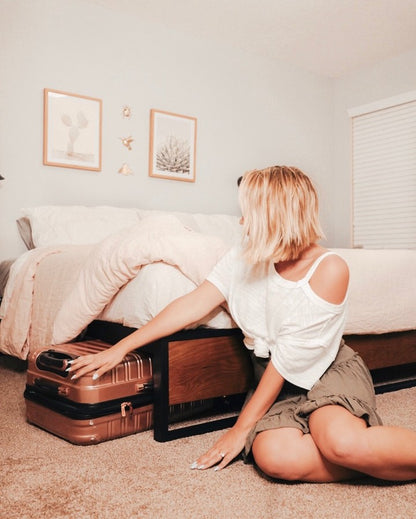 Rome Metal and Wood Platform Bed Frame | سرير Nakhlaa