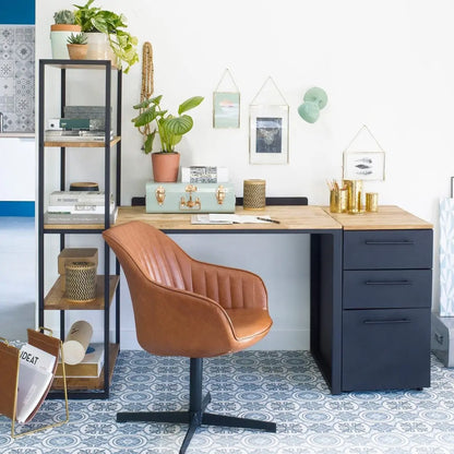 Regensburg Desk With Shelving Unit Nakhlaa