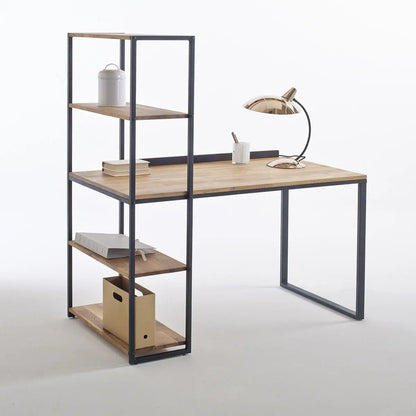 Regensburg Desk With Shelving Unit Nakhlaa